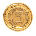 Chanel 31 Rue Cambon Round Brooch Gold Plated