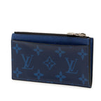 Louis Vuitton Monogram Taiga Llama Coin Card Holder Case Fragment Cobalt Blue — view 2
