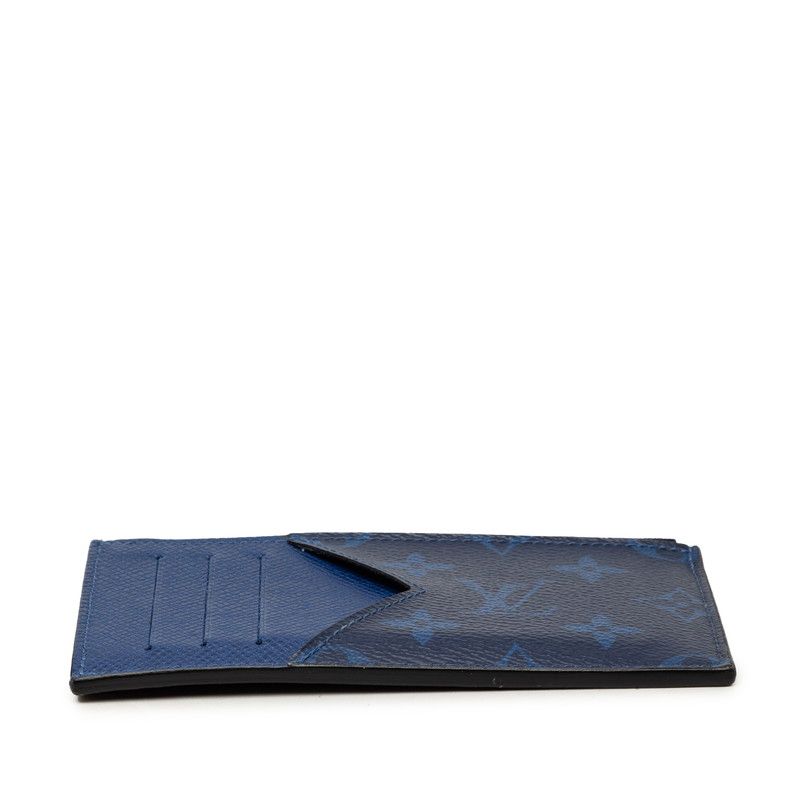 Louis Vuitton Monogram Taiga Llama Coin Card Holder Case Fragment Cobalt Blue — view 3