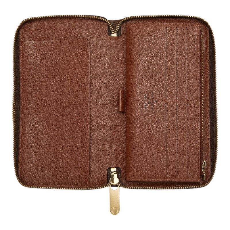 Louis Vuitton Monogram Zippy Organizer Wallet Brown Leather — view 7
