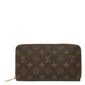Louis Vuitton Monogram Zippy Organizer Wallet Brown Leather
