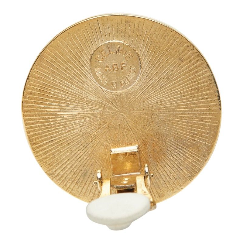 Celine Star Ball Round Earrings Gold Plated — view 3