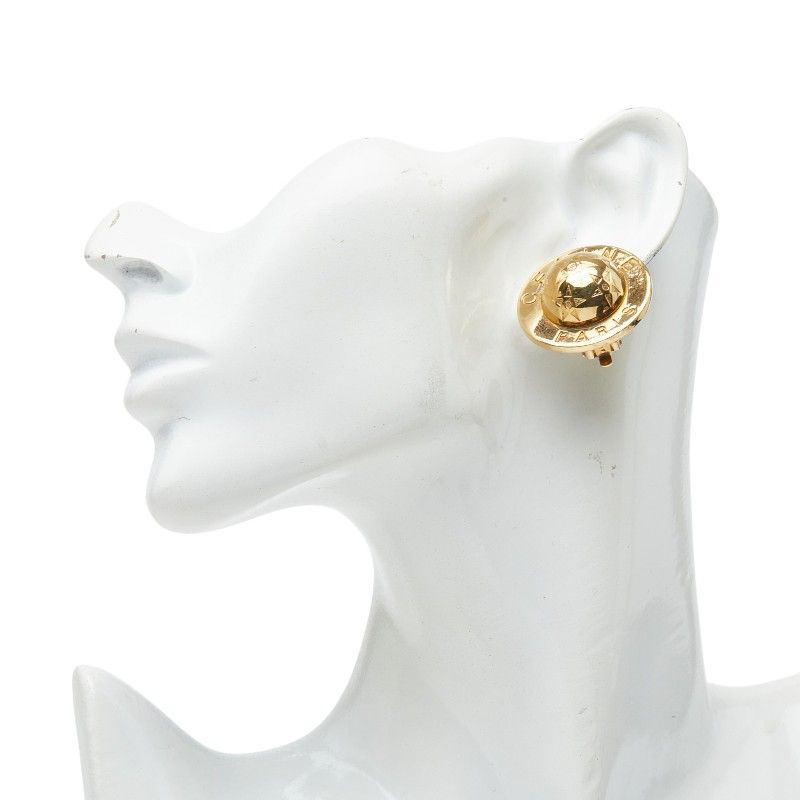 Celine Star Ball Round Earrings Gold Plated — view 4