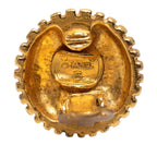 Chanel CC Logo Round Earrings Gold Plated — view 3
