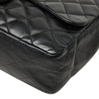 Chanel CC Logo Maxi Quilted 30 Single Flap Chain Shoulder Bag Black Gold — view 4