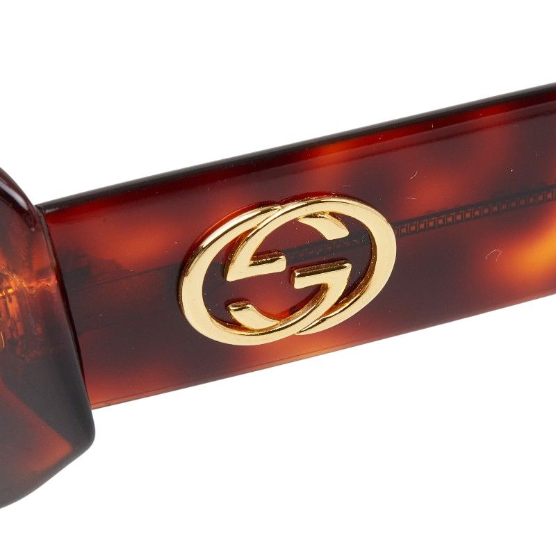 Gucci Vintage Interlocking Sunglasses Brown Acetate Eyewear — view 4