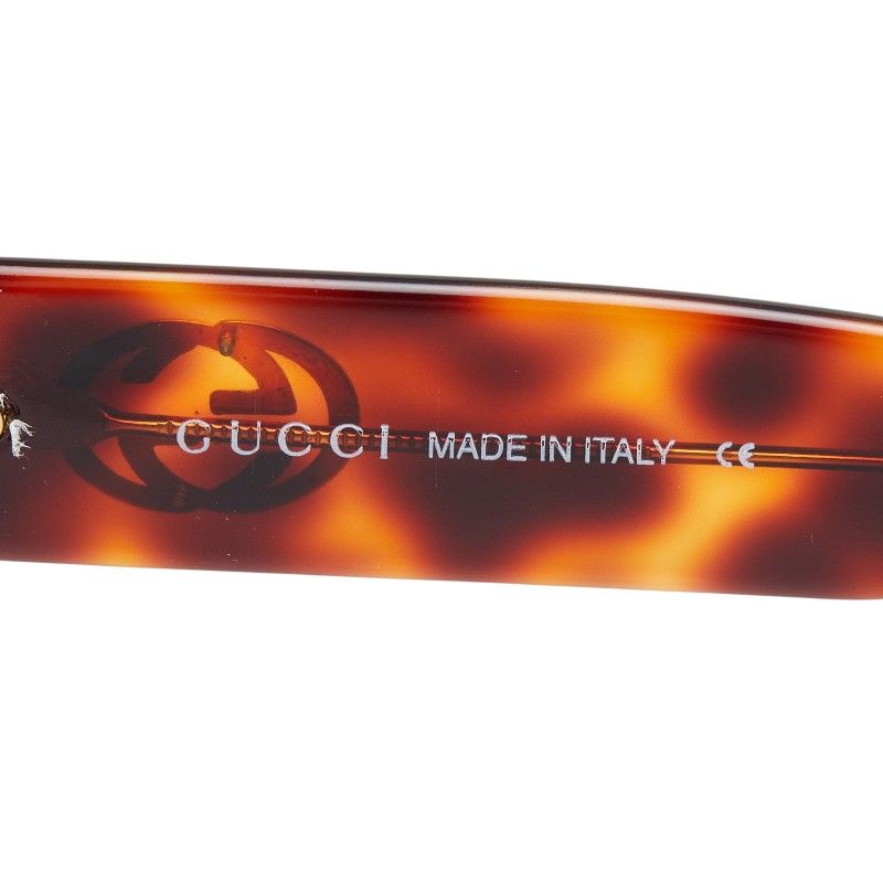 Gucci Vintage Interlocking Sunglasses Brown Acetate Eyewear — view 5