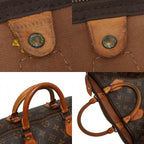 Louis Vuitton for Monogram Speedy 35 Boston Bag Brown Leather — view 9