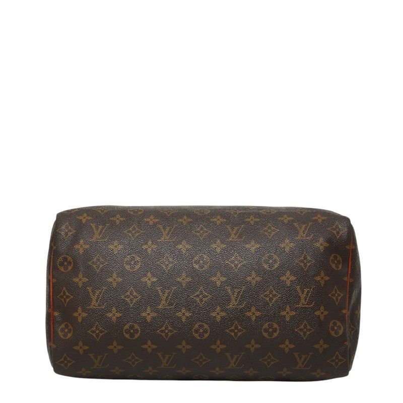Louis Vuitton for Monogram Speedy 35 Boston Bag Brown Leather — view 3