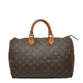 Louis Vuitton for Monogram Speedy 35 Boston Bag Brown Leather