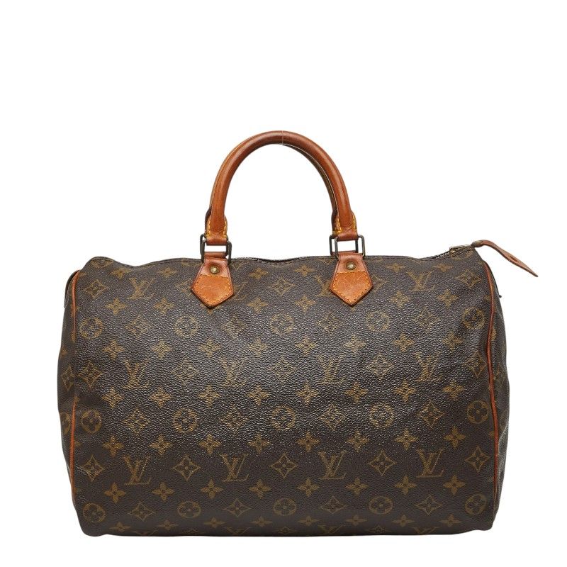 Louis Vuitton for Monogram Speedy 35 Boston Bag Brown Leather