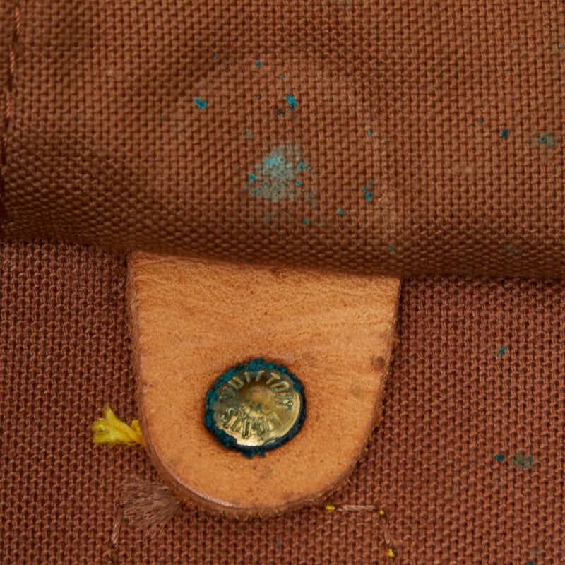 Louis Vuitton for Monogram Speedy 35 Boston Bag Brown Leather — view 8