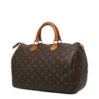 Louis Vuitton for Monogram Speedy 35 Boston Bag Brown Leather — view 2