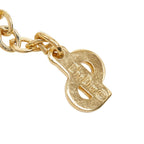 Dior CD Logo Heart Motif Necklace Gold Plated Rhinestone — view 6