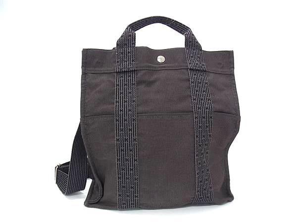Hermes Backpack Her Line a Dos MM Gray Canvas Silver