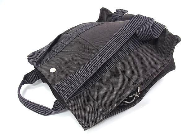 Hermes Backpack Her Line a Dos MM Gray Canvas Silver — view 3