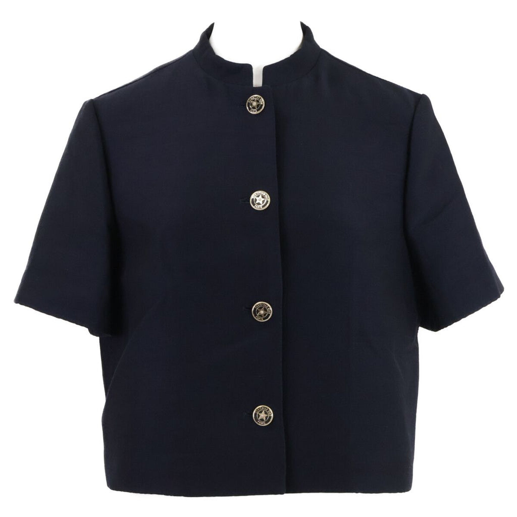 Dior Lining Oblique Logo Star Button Short Sleeve Jacket 36