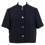 Dior Lining Oblique Logo Star Button Short Sleeve Jacket 36