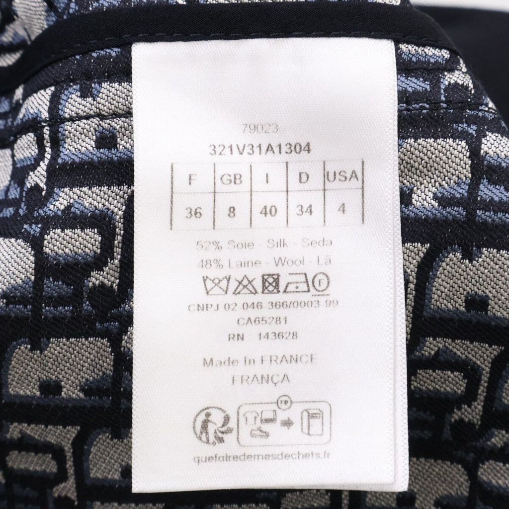 Dior Lining Oblique Logo Star Button Short Sleeve Jacket 36 — view 6