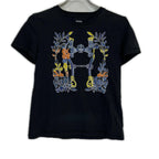 Hermes Black Cartouche Della Cavalleria Short Sleeve Top 36