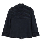 Chanel CC Logo Button Tweed Zip Up Jacket Skirt Set 36 — view 3