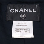 Chanel CC Logo Button Tweed Zip Up Jacket Skirt Set 36 — view 7