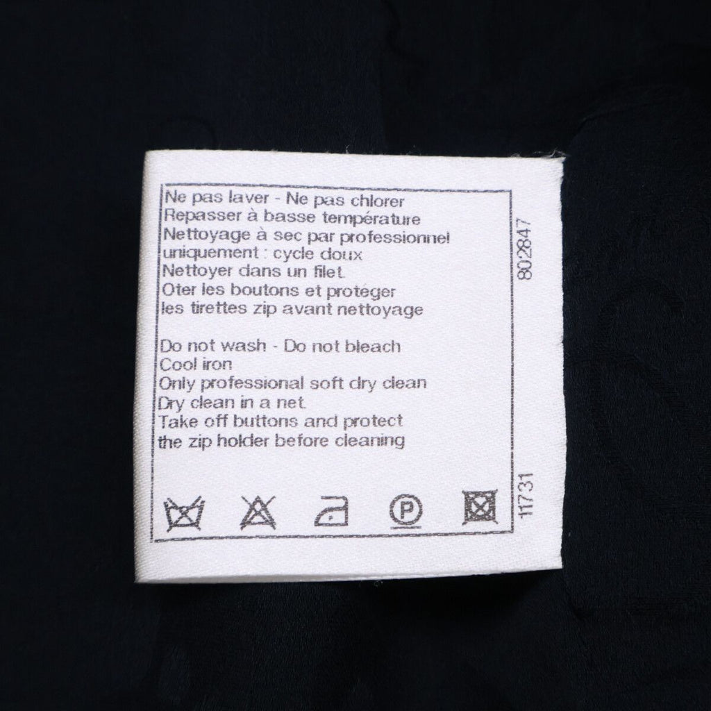 Chanel CC Logo Button Tweed Zip Up Jacket Skirt Set 36 — view 8
