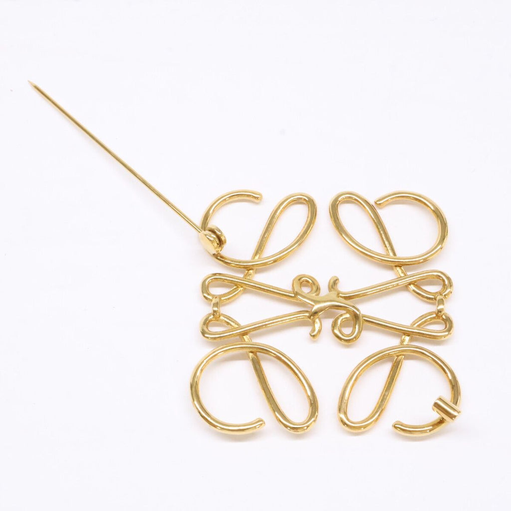 Loewe Anagram Brooch Gold — view 8