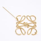 Loewe Anagram Brooch Gold — view 8