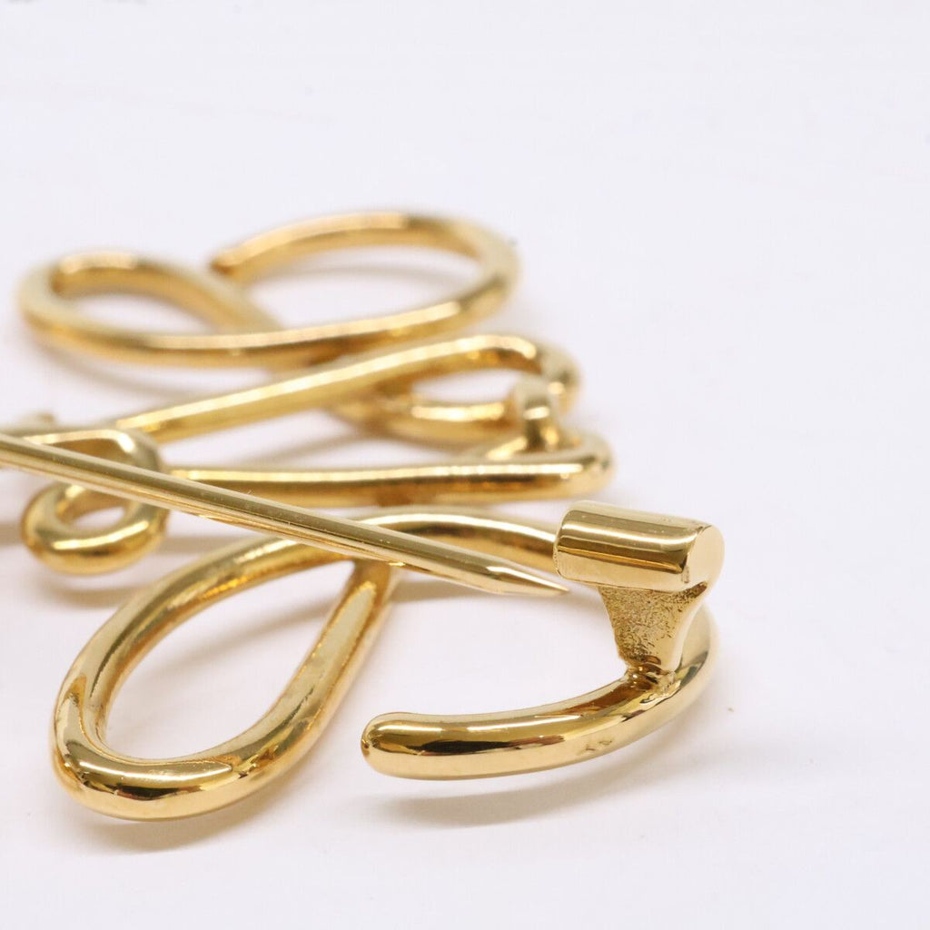 Loewe Anagram Brooch Gold — view 7