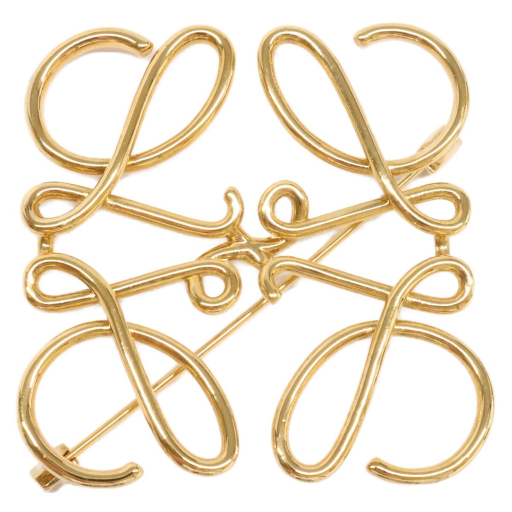 Loewe Anagram Brooch Gold