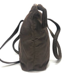 Prada Tote Logo Embroidery Nylon Brown — view 4