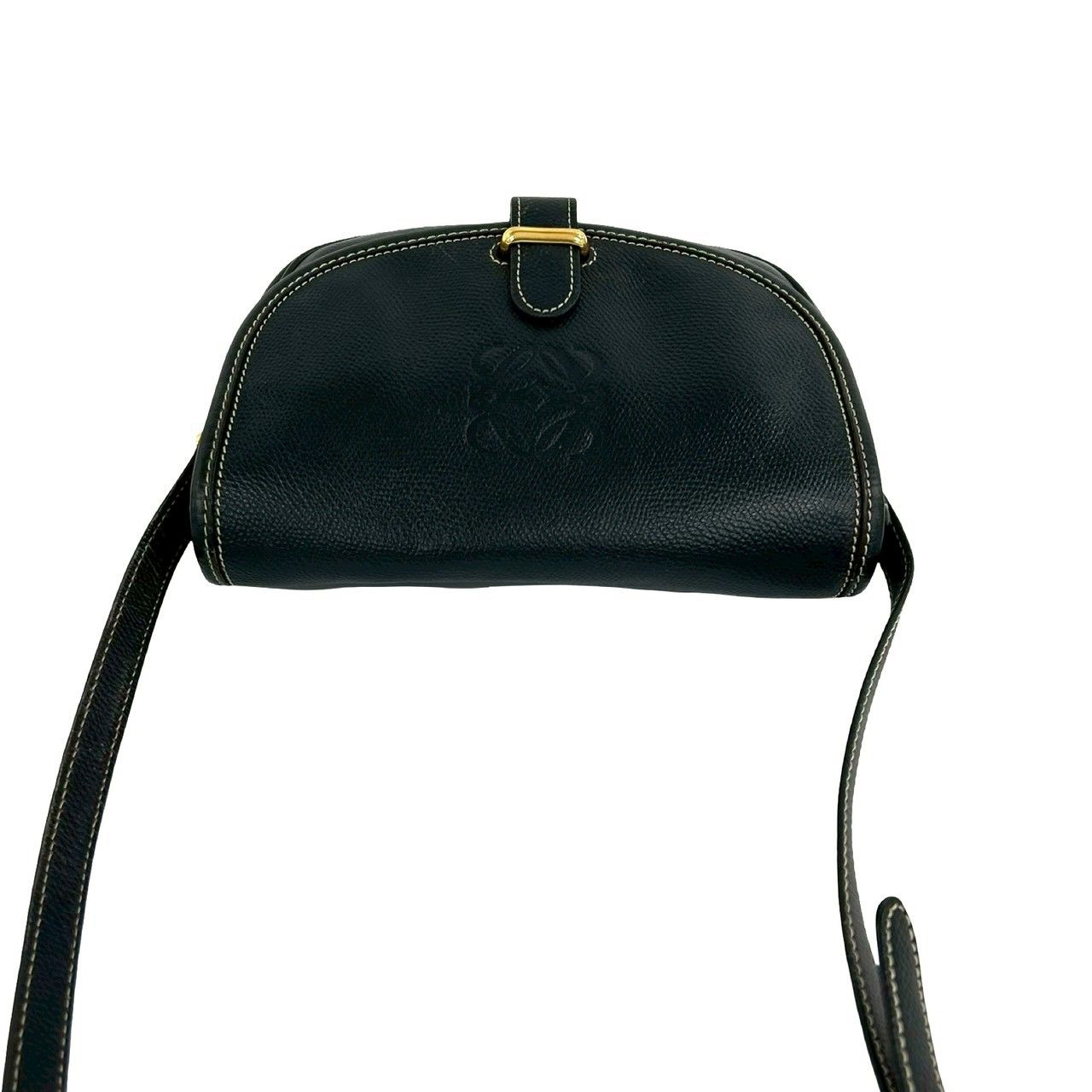 Loewe Vintage Anagram Logo Embossed Leather Shoulder Bag Pochette Crossbody — view 4