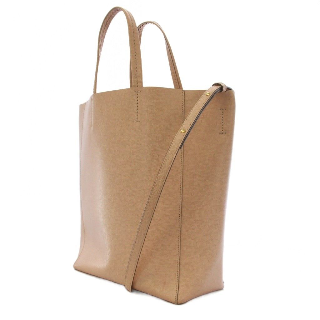 Celine Vertical Cabas Small Shoulder Bag 2-Way Leather Pink — view 2
