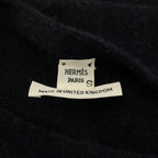 Hermes Knit Top Short Sleeve Cashmere Boat Neck 40 Navy HN Sweater — view 6