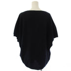 Hermes Knit Top Short Sleeve Cashmere Boat Neck 40 Navy HN Sweater — view 3