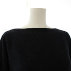 Hermes Knit Top Short Sleeve Cashmere Boat Neck 40 Navy HN Sweater — view 4