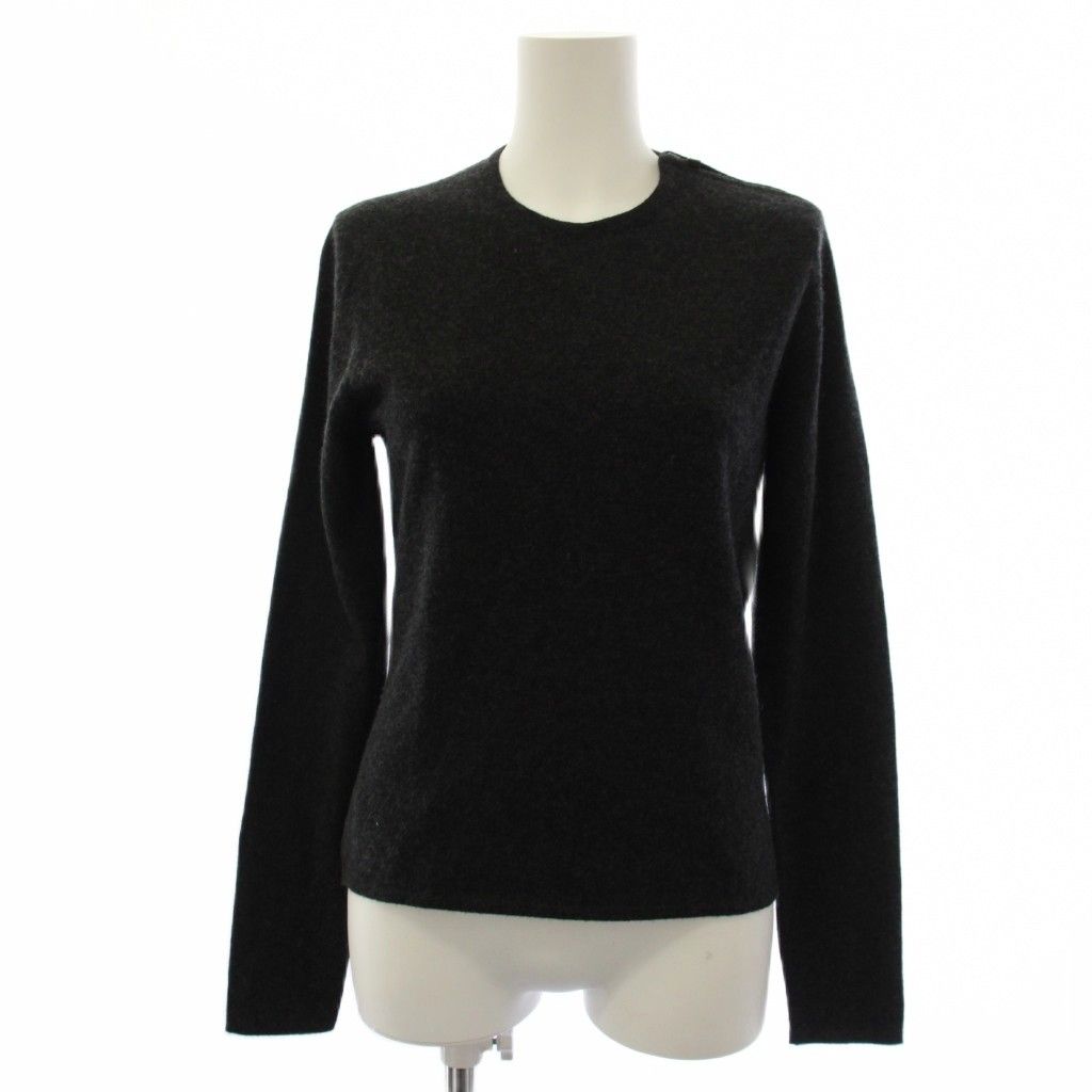 Hermes Knit Sweater Cashmere Lightweight Long Sleeve SM Gray HN