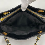 Chanel Tote CC Logo Caviar Leather Black — view 7
