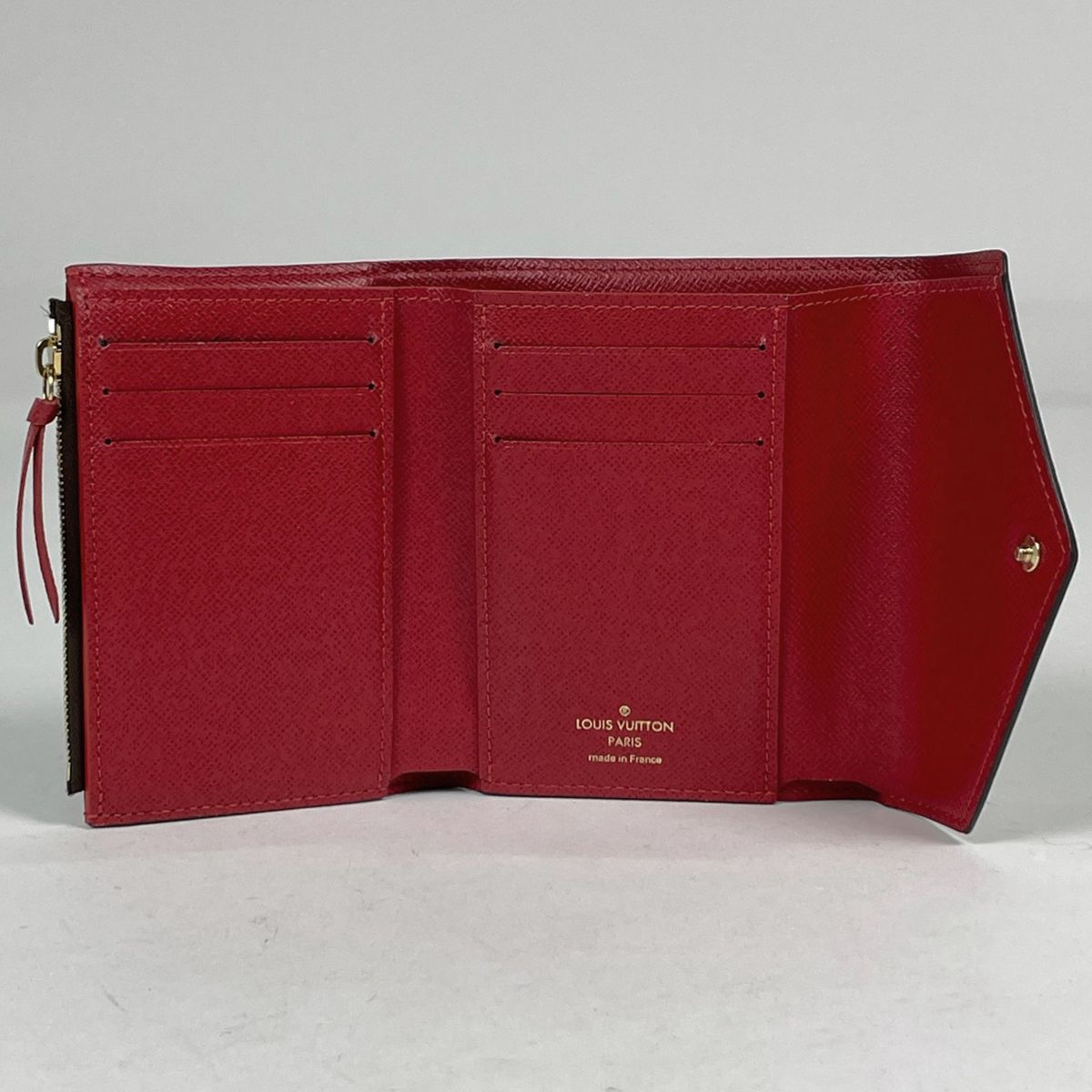 Louis Vuitton Portefeuille Victorine Trifold Wallet Damier Brown — view 6