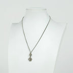 Chanel Necklace CC Logo Camellia Silver Plated Rhinestone — view 6