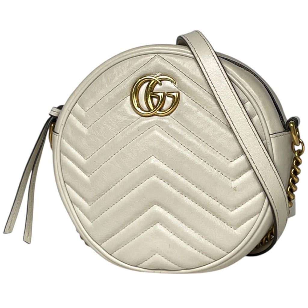 Gucci Shoulder Bag GG Marmont Leather Ivory