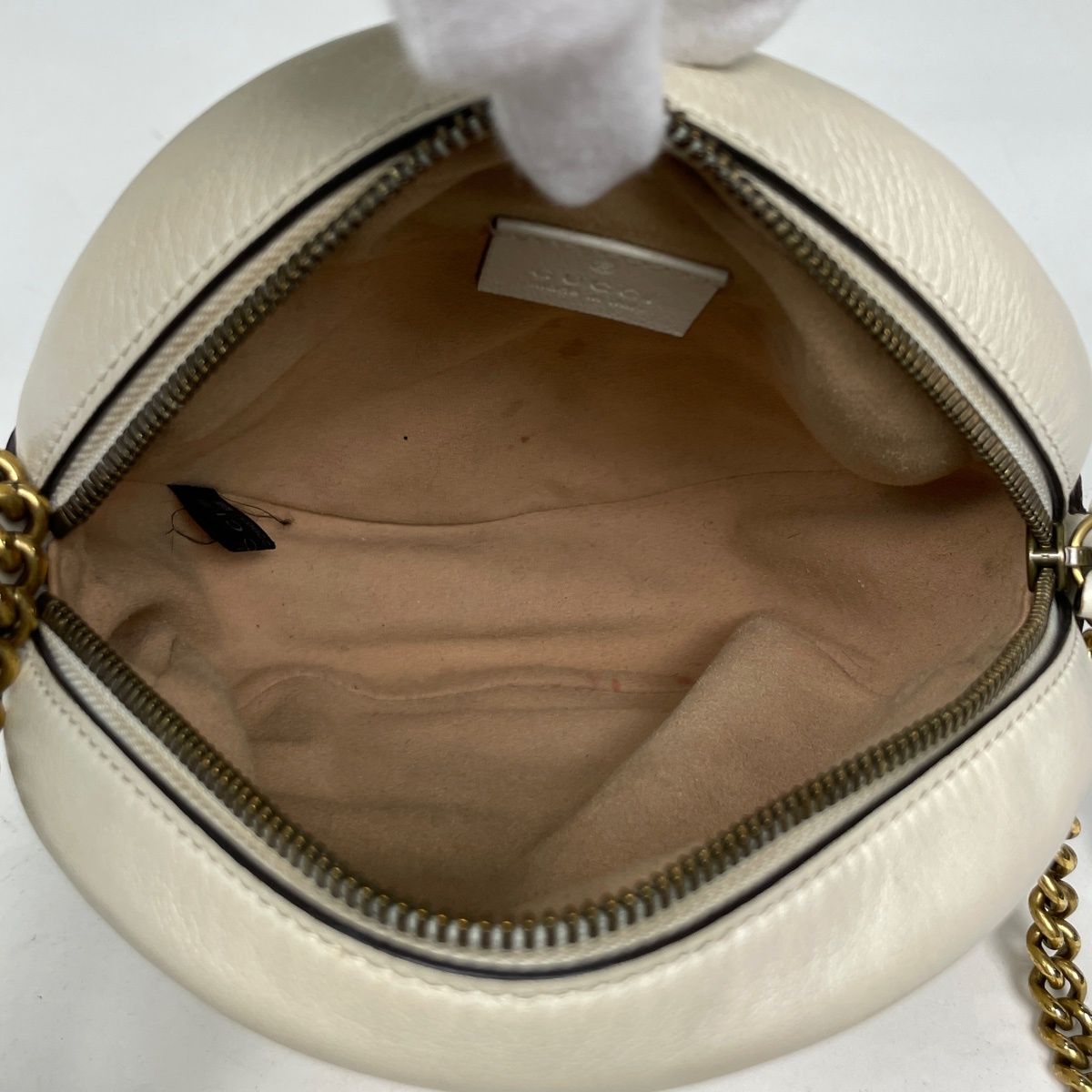 Gucci Shoulder Bag GG Marmont Leather Ivory — view 8