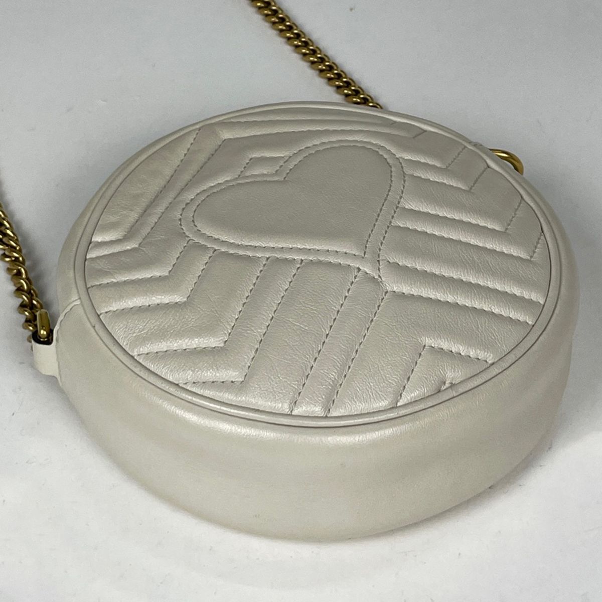 Gucci Shoulder Bag GG Marmont Leather Ivory — view 2
