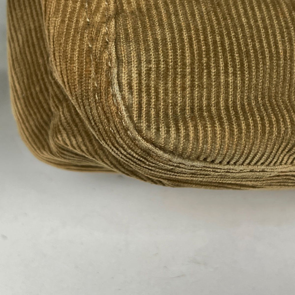Fendi Shoulder Bag Zucca Logo Corduroy Brown — view 3