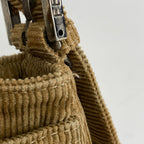 Fendi Shoulder Bag Zucca Logo Corduroy Brown — view 5