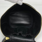 Chanel CC Logo Vanity Makeup Pouch Caviar Leather Black — view 7