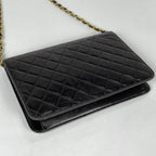 Chanel Quilted Shoulder Bag CC Logo Single Flap Leather Black — view 2