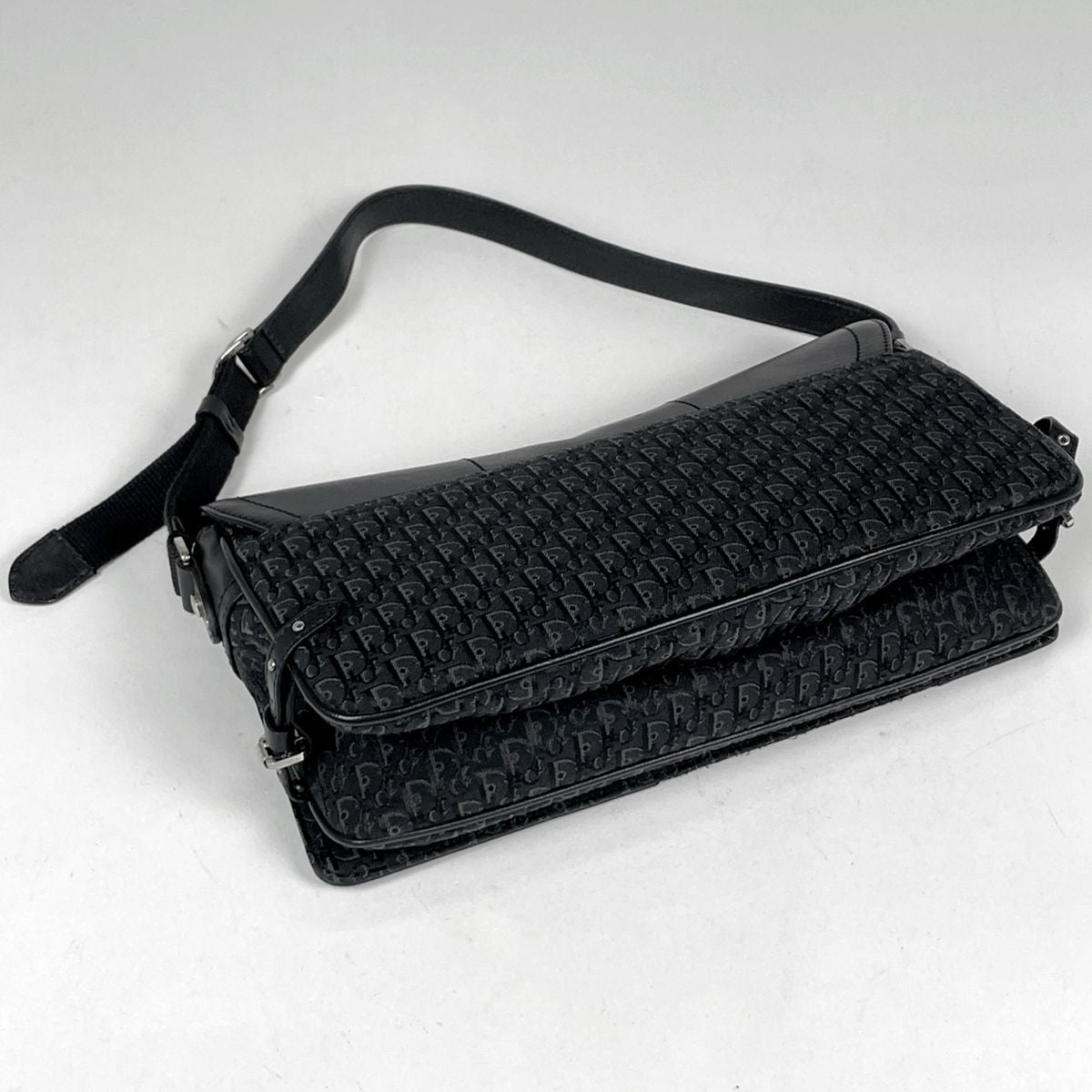 Dior Street Chic Shoulder Bag Trotter Pattern Canvas Black — view 2