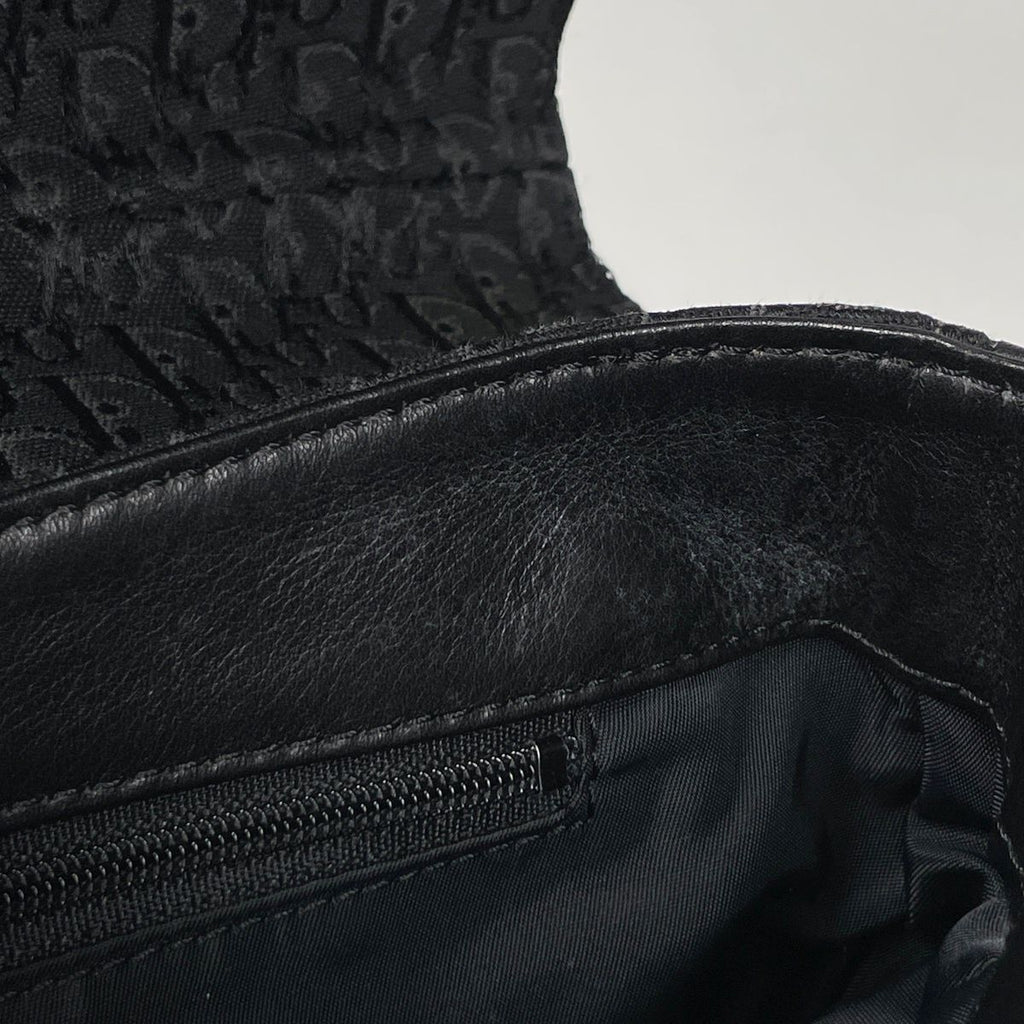 Dior Street Chic Shoulder Bag Trotter Pattern Canvas Black — view 7